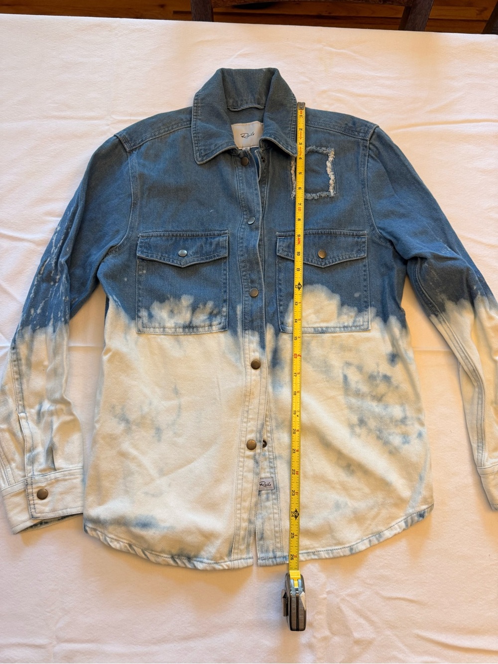 Rails Turner Button Up in Bleached Denim - Picture 6 of 7